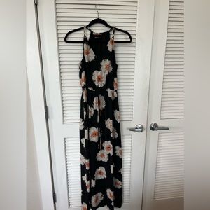 Ivanka Trump, black floral drawstring dress, size S